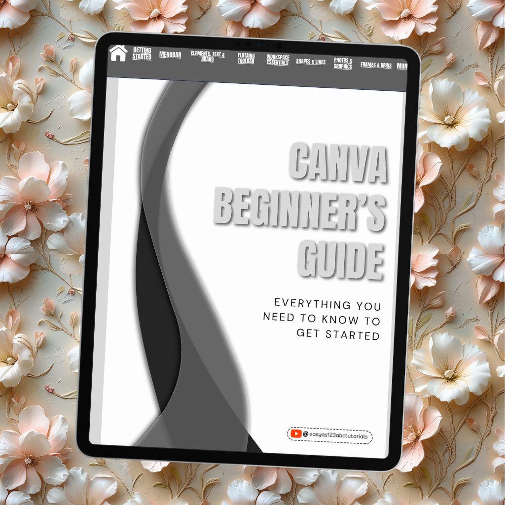 Ipad showing the cover page to an electronic guide on an ipad