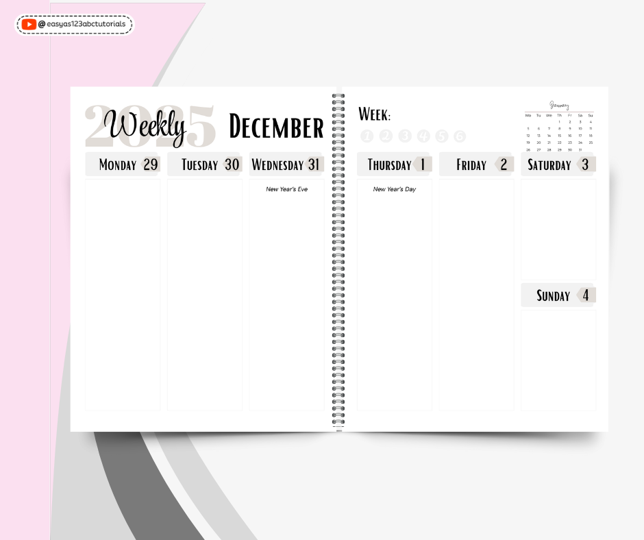 2026 Planner Weekly Pages Made with Canva Sheets