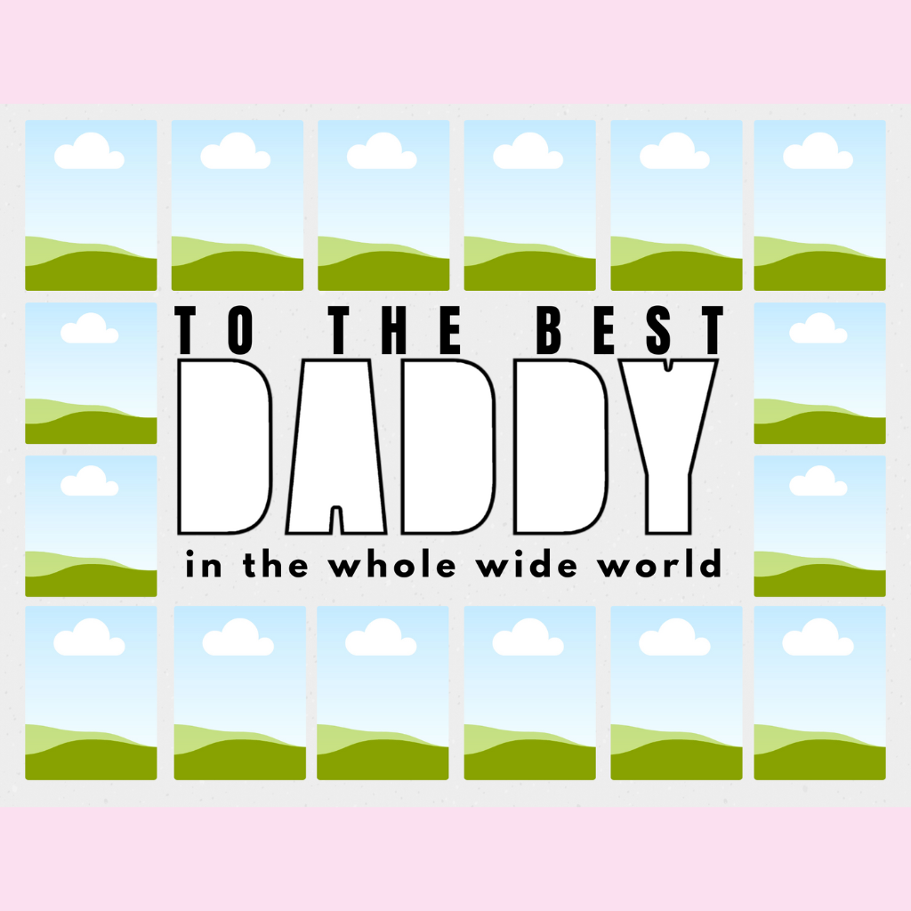DADDY Text Overlay Photo Collage