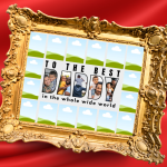 Framed DADDY Text Overlay Photo Collage